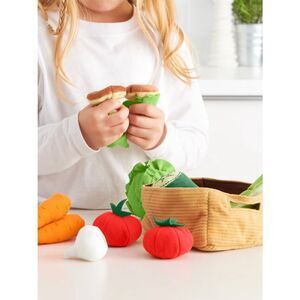 NEW IKEA Duktig Vegetable Basket Plush Play Toys NIP